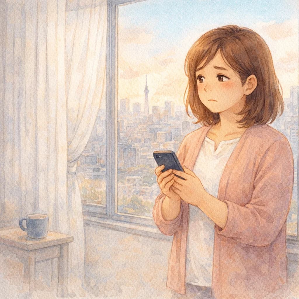 仕事の合間に離れて暮らす親を案じる娘